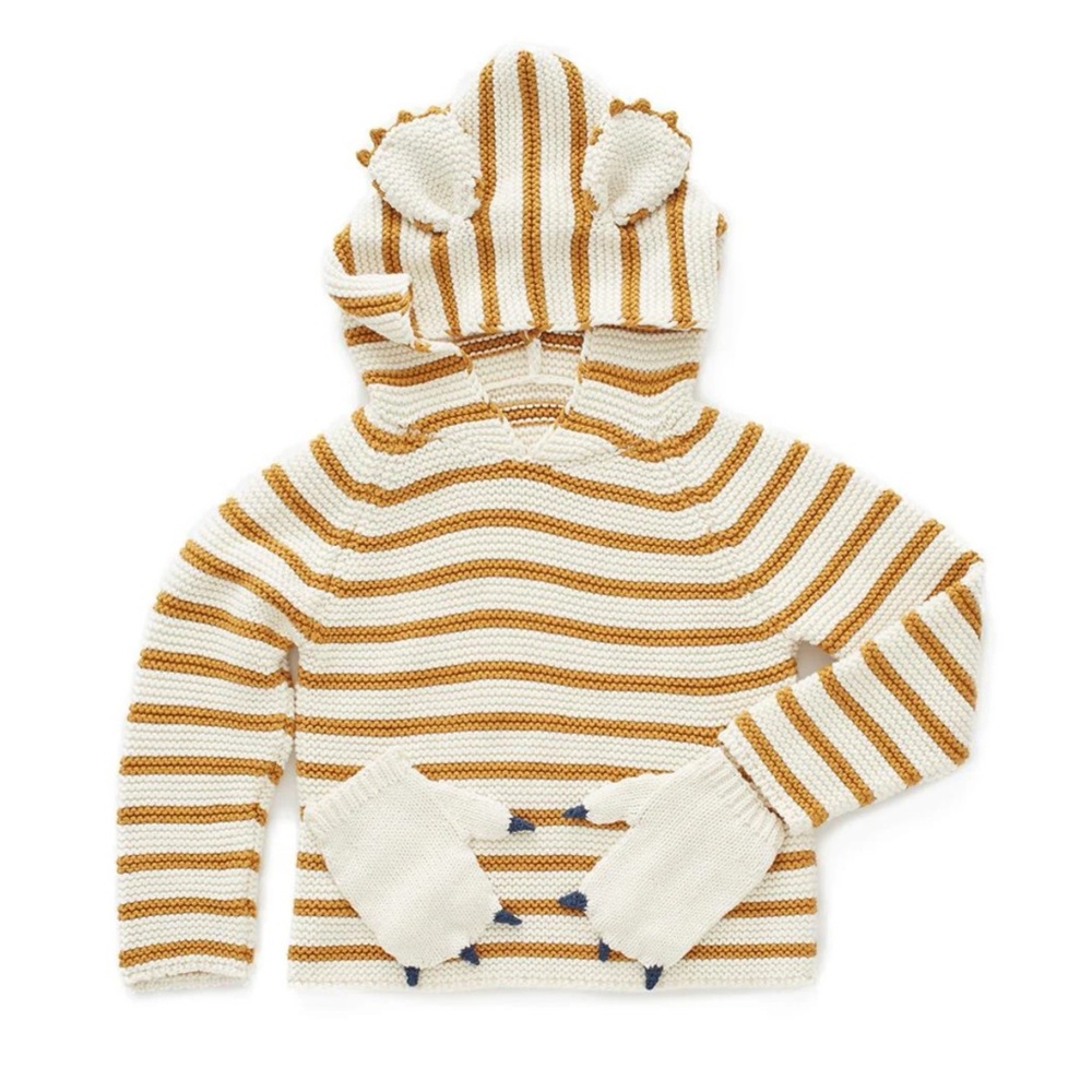 Oeuf Size 6Y Koala Hoodie Ochre/White